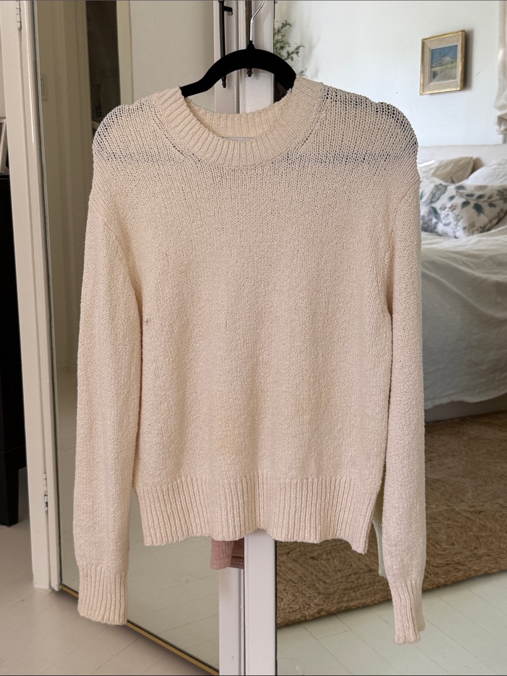 Vince Ribbed Cotton-Blend Drop-Shoulder Crewneck Sweater